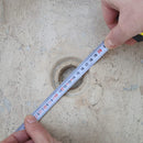 beige travertine vessel sink d16 h6 TMS02 drain hole measure viewbeige travertine vessel sink d16 h6 TMS02 drain hole measure view