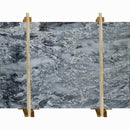 black leopard marble slabs polished packed on wooden bundle product shot