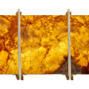 cola honey transluscent onyx slabs polished 2cm product shot backlit wooden bundle front view