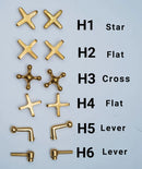 Unlacquered Brass 3 holes Faucet,  Solid Brass Widepspread Tap