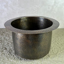 Patina Brass Round Bar Sink, Round Bronze Sink including drain