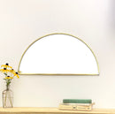 Half Circle Mirror Solid Brass Border Handmade Wall Mirror.
