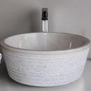 European Sugar Marble Tapered Vessel Sink bathroom view