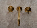 Unlacquered Brass Wall Mounted Bath Faucet