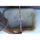 European Sugar Marble Sink Natural Stone Rectangular sink width measure view