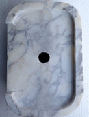 Calacatta Viola Real Marble Rectangular Sink bathroom sink bak view
