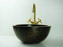 Double Walled Outside Hammered Solid brass Bathroom sink