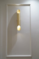 Luxurious Solid Brass Double Wall Light Fixture , Brass Sconce Lights