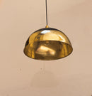 Brass Light Fixture Dome Unlacquered Brass and Black  Pendant Light Island Kitchen