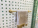 Unlacquered solid Brass Towel Rail Holder