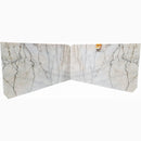 lupato gold white marble slabs polished 2cm slabs bookmatching 2 slabs front view