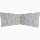 lupato gold white marble slabs polished 2cm slabs bookmatching 2 slabs front view