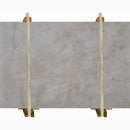 meyra beige marble slabs polished packed on wooden slabs front view