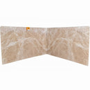 patara beige marble slabs polished 2cm 2 bookmatching slabs front view