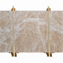 patara beige marble slabs polished 2cm packed on wooden bundles front view