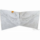 polar white marble slabs bookmatching 2 slabs product shot front view