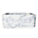 Calacatta Viola Marble Rectangular Wall-mount Bathroom Sink (W)12" (W)18" (H)7"