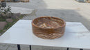 Brown onyx translucent vessel sink polished EGEBOXPF165 D16 H5 360 view