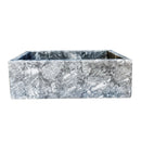 Bursa Gray Rectangular Marble Sink 12x18x6 Polished NTRVS122 angle view