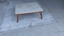 Burdur Beige Marble Coffee Table Rectangular Polished and Eased Edge