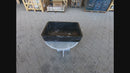 Toros Black Marble Rectangular Above Vanity Bathroom Sink (W)14.4" (L)20.3" (H)4.70" 360 view