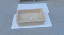 Troia Light Travertine Rectangular Farmhouse Kitchen Sink Honed and Filled (W)18" (L)27.5" (H)7" 360 video view