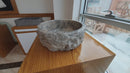 Silver Travertine Rustic Stone Above Vanity Bathroom Sink (D)16" (H)6" 360 video