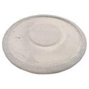 Silver Travertine Vein-cut Round Honed 2" Tabletop Coffee Table (D)36" (H)16" back view