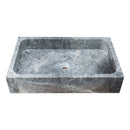 Sirius Gray Marble Rectangular Above Vanity Bathroom Sink (W)15" (L)24" (H)5" angle view
