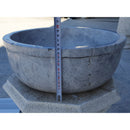 Sirius Silver Marble Natural Stone Above Vanity or Drop-in Bathroom Sink (D)16" (H)6" height measure view