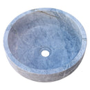 Natural Stone Sirius Silver Marble Above Vanity Bathroom Vessel Sink (D)16" (H)6" TMS20 angle view