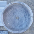 Natural Stone Sirius Silver Marble Above Vanity Bathroom Vessel Sink (D)16" (H)6" TMS20 top view