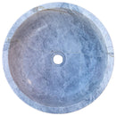 Natural Stone Sirius Silver Marble Above Vanity Bathroom Vessel Sink (D)16" (H)6" TMS20 top view