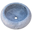 Natural Stone Sirius Silver Marble Above Vanity Bathroom Sink (D)15.5" (H)6" angle view