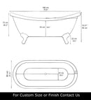 Solid Brass Bathtub , Brass Bathtub Clawfoot