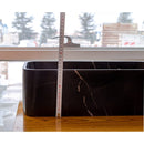 Toros Black Marble Above Vanity Rectangular Bathroom Sink Polished (W)13.5" (L)21.5" (H)6" height measure view