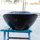 Toros Black Marble Above Vanity Gondola Design Bathroom Sink Polished (W)14" (L)24" (H)7" side view