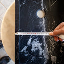 Toros Black Marble Rectangular Above Vanity Bathroom Sink (W)14.4" (L)20.3" (H)4.70" thickness measure