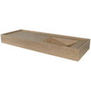 Troia Beige Travertine Rectangular Wall-mount Bathroom Sink (W)20" (L)54" (H)6" angle view