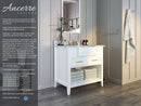 Hayley Bathroom Vanity with Sink and Carrara White Marble Top Cabinet Set Villohome