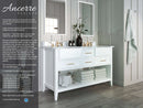 Hayley Bathroom Vanity with Sink and Carrara White Marble Top Cabinet Set Villohome