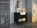 Hayley Bathroom Vanity with Sink and Carrara White Marble Top Cabinet Set Villohome