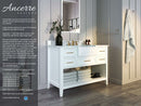 Hayley Bathroom Vanity with Sink and Carrara White Marble Top Cabinet Set Villohome