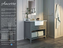 Hayley Bathroom Vanity with Sink and Carrara White Marble Top Cabinet Set Villohome
