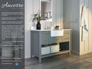 Hayley Bathroom Vanity with Sink and Carrara White Marble Top Cabinet Set Villohome