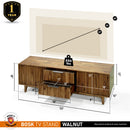 Bosk Wood Fluted TV Stand