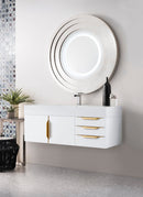 James Martin Columbia 48" Floating Single Bathroom Vanity, Glossy White