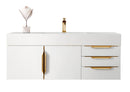 James Martin Columbia 48" Floating Single Bathroom Vanity, Glossy White