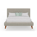 Britney Bed, Light Grey Linen