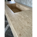 HANDCRAFTED CUSTOM TRAVERTINE SINK (TR-051)